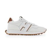 Witte Sneakers met Kameel Details Hogan , White , Heren