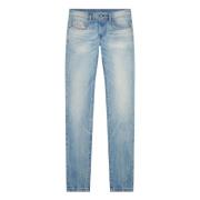 Slim Fit Jeans met Schone Constructie en Essentiële Details Diesel , B...