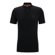Slim-Fit Oranje Polo Shirt Hugo Boss , Black , Heren