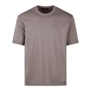 Katoenen Piqué T-Shirt Herno , Gray , Heren