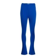 Hoge taille elektrisch blauwe leggings met voorlogo Off White , Blue ,...