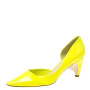 Pre-owned Leather heels Louis Vuitton Vintage , Yellow , Dames