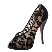 Pre-owned Lace heels Christian Louboutin Pre-owned , Black , Dames