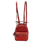 Pre-owned Leather backpacks Valentino Vintage , Red , Dames