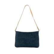 Pre-owned Leather shoulder-bags Celine Vintage , Blue , Dames