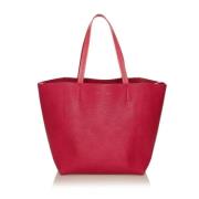 Pre-owned Leather totes Celine Vintage , Red , Dames