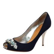 Pre-owned Fabric heels Giuseppe Zanotti Pre-owned , Blue , Dames