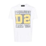 T-shirt met logo print Dsquared2 , White , Heren