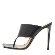 Pre-owned Leather sandals Gianvito Rossi Pre-owned , Black , Dames