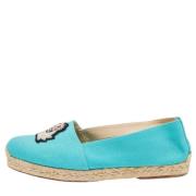Pre-owned Canvas flats Christian Louboutin Pre-owned , Blue , Dames