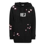 Zwart Jersey Sweatshirt met Tule Detail RED Valentino , Black , Heren