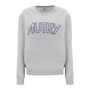 Sweatshirt met geborduurd logo Autry , Gray , Dames