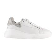 Glamour Rhinestone Sneakers Högl , White , Dames