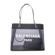 Duty Free Shopper Tas met Leren Details Balenciaga , Black , Dames