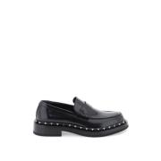 Rockstud Mocassins met Ruthenium-Finish Studs Valentino Garavani , Bla...