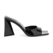 Patentleren Devon Mules met Piramidehak The Attico , Black , Dames