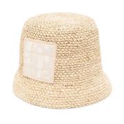 Rafia Bucket Cap Jacquemus , Beige , Unisex