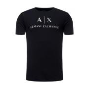 Print Logo Katoenen T-Shirt - Armani Exchange Armani Exchange , Blue ,...