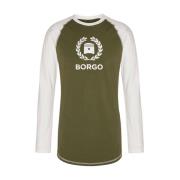 Siracusa Longlap Olijf T-shirt Borgo , Green , Heren