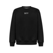 Katoenen Sweatshirt uit Italië Sotf , Black , Heren