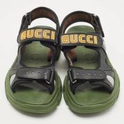 Pre-owned Leather sandals Gucci Vintage , Black , Dames