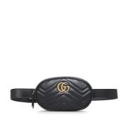 Pre-owned Leather shoulder-bags Gucci Vintage , Black , Dames
