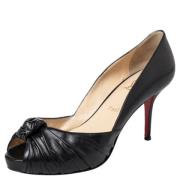 Pre-owned Leather heels Christian Louboutin Pre-owned , Black , Dames