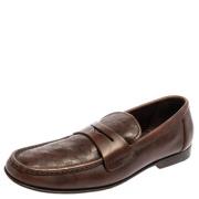 Pre-owned Leather flats Louis Vuitton Vintage , Brown , Dames