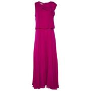 Pre-owned Silk dresses Armani Pre-owned , Purple , Dames