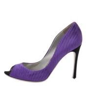 Pre-owned Satin heels Sergio Rossi Pre-owned , Purple , Dames
