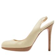 Pre-owned Leather heels Christian Louboutin Pre-owned , Beige , Dames