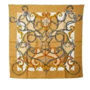 Pre-owned Silk scarves Hermès Vintage , Brown , Dames