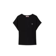 Zwarte Twin-set T-shirts en Polos Twinset , Black , Dames