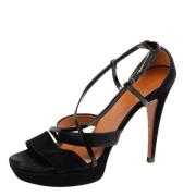 Pre-owned Leather sandals Gucci Vintage , Black , Dames