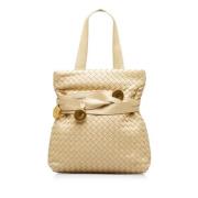 Pre-owned Leather handbags Bottega Veneta Vintage , Beige , Dames