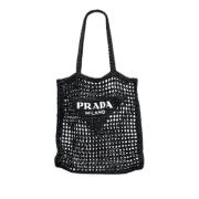 Pre-owned Raffia prada-bags Prada Vintage , Black , Dames
