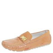 Pre-owned Leather flats Louis Vuitton Vintage , Beige , Dames