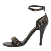 Pre-owned Leather sandals Burberry Vintage , Black , Dames