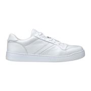 Witte Leren Geperforeerde Sneakers Doucal's , White , Heren