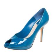 Pre-owned Leather heels Dior Vintage , Blue , Dames