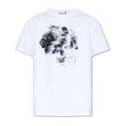 Bedrukt T-shirt Alexander McQueen , White , Heren