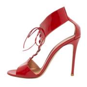 Pre-owned Leather sandals Gianvito Rossi Pre-owned , Red , Dames