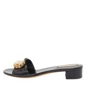 Pre-owned Leather sandals Casadei Pre-owned , Black , Dames