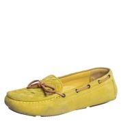 Pre-owned Suede flats Bottega Veneta Vintage , Yellow , Dames