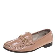 Pre-owned Leather flats Gucci Vintage , Beige , Dames