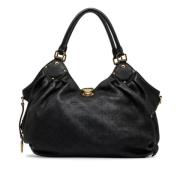 Pre-owned Leather handbags Louis Vuitton Vintage , Black , Dames