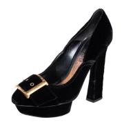 Pre-owned Velvet heels Alexander McQueen Pre-owned , Black , Dames