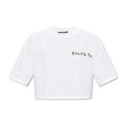 Geknipt T-shirt Balmain , White , Dames