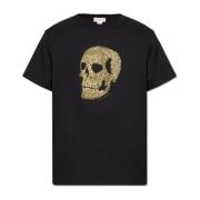 Skull T-shirt Alexander McQueen , Black , Heren