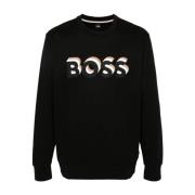 Katoenen Sweatshirt Boss , Black , Heren